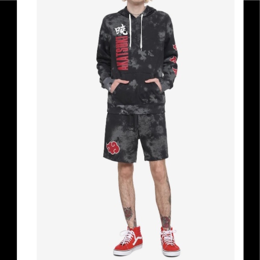 NWT Naruto Shippuden collection hoodie and shorts